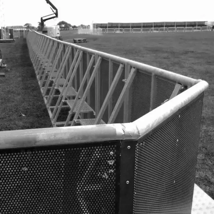 Front of stage barriers for hire